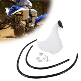 BIUGERCN ATV Coolant Tank Bottle with Oil Hoses Water Coolant Tank for Raptor 700 ATV Quad