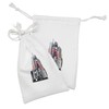 Ambesonne Truck Fabric Pouch Set of 2, American Flag Themed