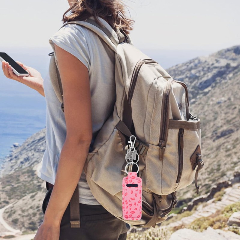 KUKEANVO Lipstick Holder | Lip Balm Holder Keychain with Carabiner
