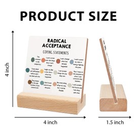 Gentle Reminders Gift, Cheer Up Gifts for Mental Health, Positive Self Affirmations Wooden Sign with Wooden Stand, Encouragement Gifts for Psychologist School Counselor Student Boy Girl Best Friends