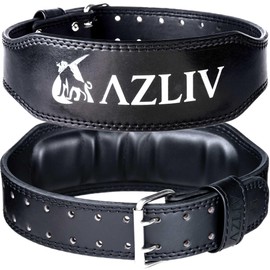 AZLIV Training Belt AZ7 【Wrist 21-43.3 inches対応】 Muscle Training Belt MF Leather High Durability Lightweight Soft (Black, M)