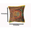 Rastogi Handicrafts Decorative Cotton Cushion Cover Embroidered Patchwork Cushion Cover