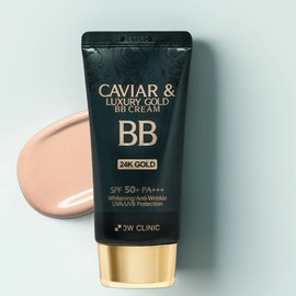 3W Clinic Caviar & Luxury Gold BB Cream 50g, 1 piece / 3W클리닉 캐비어 앤 럭셔리 골드 비비크림 50g, 1개