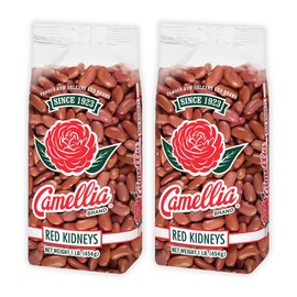 Camellia Brand Dried Red Kidney Beans – Premium Non-GMO Dry Beans for Red Beans and Rice, High Protein Plant-Based Food for Chili, Soups, Salads, Meal Prep, and Cajun Cooking 1 Pound (Pack of 2)