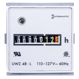 Intermatic Uwz48E-240 Timer Ac Hour Meter, Flush Mount W/Bracket Combo Quick Connect & Screw Terminals