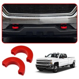 JSCARLIFE Individuelle Abschlepphaken-Abdeckungen, kompatibel mit Chevy-Zubehör 2007–2025 (passend für Chevy Silverado, rot)