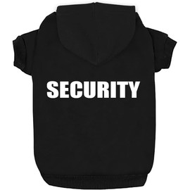 Dog Hoodie Security Pet Clothing Dog Shirt Warmer Jumper Cotton Jacket Coat Small Dog Medium Dog (Black, 2XL)