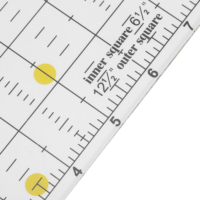 2Pcs Quilting Ruler Square Acrylic DIY Cloth Patch‑Work for Measuring