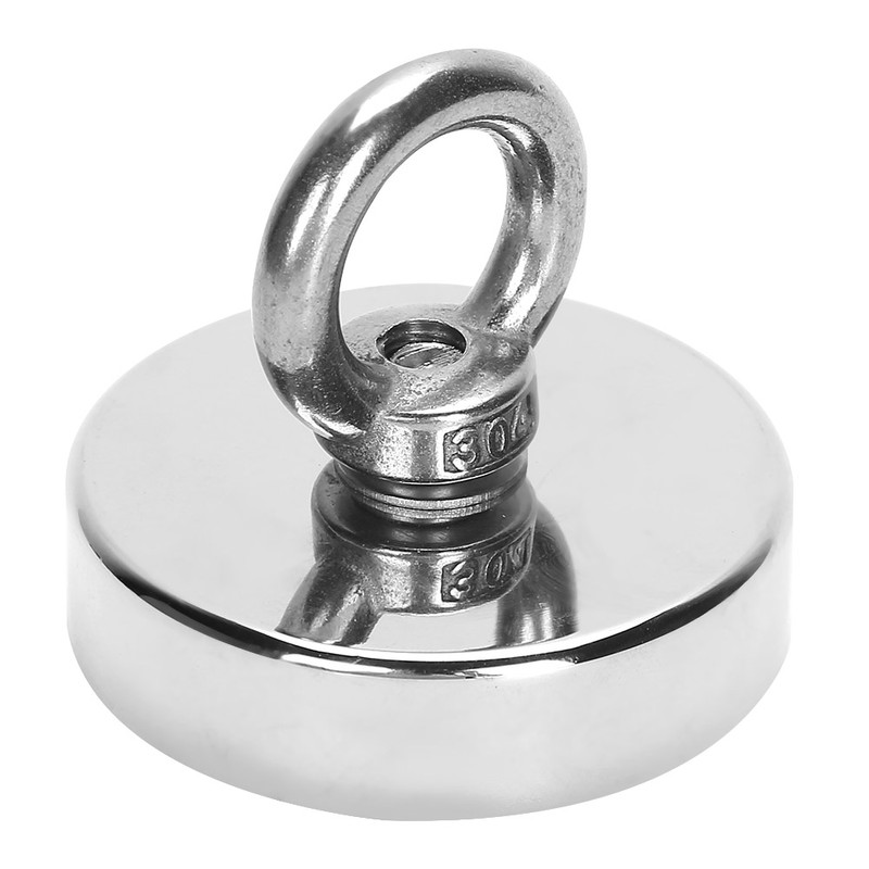 Strong Powerful Round Salvage Fishing Magnet with 20m Rope Kit