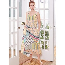 McCall's Misses' Dress and Mask Sewing Pattern Kit, Code M8214, Sizes XS-S-M, Multicolor