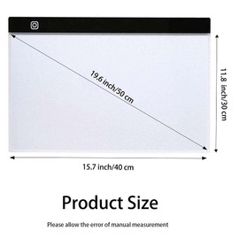 A3S Light Pad for Diamond Painting - Sponake Light Board Tracing with 3 Level Brightness Apply to 5D Diamonds Art | Craft | Weeding Vinyl | Sketching | Animation