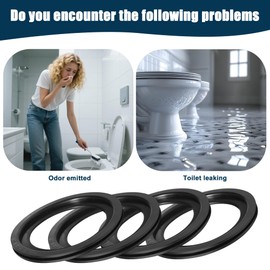brougetme 4 Pack 385311658 RV Toilet Seal Replacement Kit - Flush Ball Seal Gaskets Compatible with Dometic 300/310/320 Toilets - Solve Leakage Problems Toilet Seal Parts