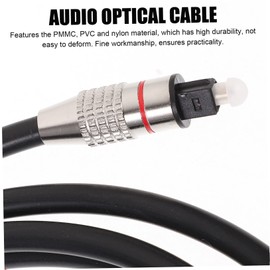 TEHAUX 2pcs Audio Optical Cable Male to Male Cord for Home Theater - Scratch Design Plated Connectors for Optimal Sound Quality