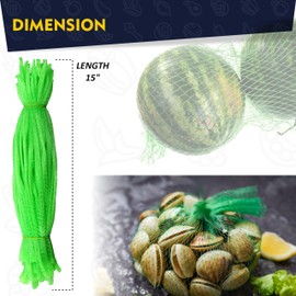 SIMOND STORE 15" Reusable Produce bags - 200 Pcs Nylon Sail Storage Bag - Seafood Boil Bags for Crawfish Sack Bags - Breathable Vegetable Bag Use as Onion Storage & Fruit Mesh Bags