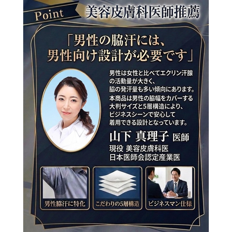 Men's Underarm Sweat Pads, Published in Magazine, Recommended by Dermatologists,