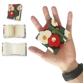 Waveaura Mini Travel Watercolour Sketchbook 6x6 cm Pocket Watercolor Book with Fabric Cover 300gsm 140lb, 20 Sheets (300gsm Sketchbook - Spring Cat 1 pc)