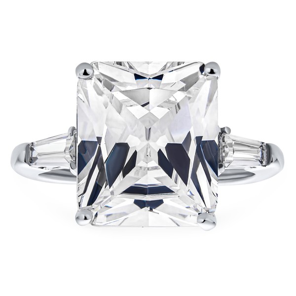 Art Deco Style .925 Sterling Silver Large 10CT Square Princess