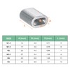 M METERXITY 100-Pack Aluminum Crimping Loop Sleeves, 1.2mm 3/64" Single