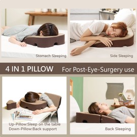 Prodigy TW 4 in 1 Face Down Pillow, Portable Face Down Tabletop System After Eye Surgery Using,Also can Back、Side and Stomach Sleep,Eyes Care Pillows, Prone Pillow (2 Sizes)