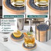 Wood Coasters for Drinks Set of 8, Minacun Absorbent Coaster,