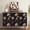 Laatse Dark Red Peony Floral Wallpaper Peel and Stick 17.5"x118"