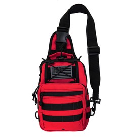 LINE2design First Aid Sling Backpack - Tactical EMS & Outdoor Rescue Bag - Red