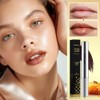 Bálsamo labial teñido con lápiz labial de miel negra