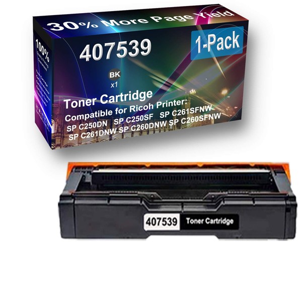 1-Pack (Black) Compatible SP C261SFNW SP C261DNW Printer Toner Cartridge