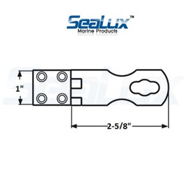 SeaLux Marine Stainless Steel Safety Swivel Hasp and Staple