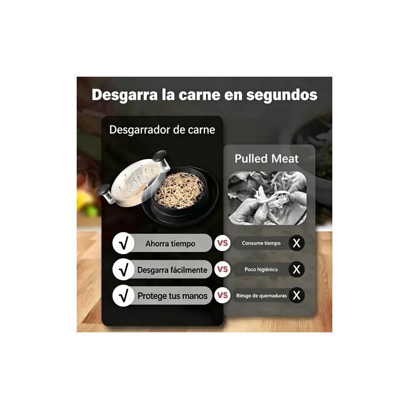 Triturador De Carne Manual Para Desmenuzar Pollo, Versátil