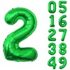 YFHVJTKO Dark Green 40 Inch Number 2 Foil Mylar Big