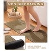 YIHOUSE Bathroom Rugs Sets 3 Pieces, Beige Ultra Thin Bath
