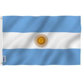 Anley Fly Breeze 3x5 Foot Argentina Flag - Vivid Color and Fade proof - Canvas Header and Double Stitched - Argentinian National Flags Polyester with Brass Grommets 3 X 5 Ft