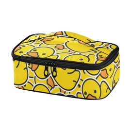 Small Insulated Lunch box Portable Soft Bag Mini Cooler Thermal Meal Tote Kit with Handle for Work & School, Cute Yellow Duck