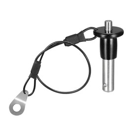 DTGN 8mm x 16mm (DxL) Quick Release Pin Components Apply to Quick Connect, 304 Stainless Steel Grips with Wire, Push Button Ball Lock Pin, Silver Tone