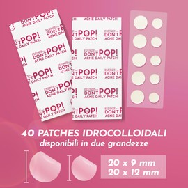 Essenze.me - Don't Pop Patch Hydrocolloidal Anti-Acne and Pimples - Waterproof, Fast Absorption - Effective Treatment of Blemishes - 40 Invisible Patches