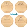 Round Wooden Board with Engraving, Name + Motif, Chopping Board