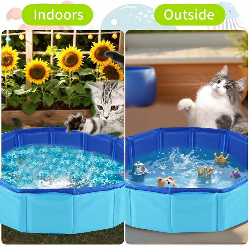 Cat Pool, Foldable Dog Pool, Small, 30 x 10 cm,