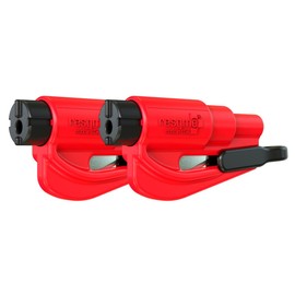 RESQME - Llavero The Original Car Escape Tool, fabricado en EE. UU. (rojo), paquete de 2
