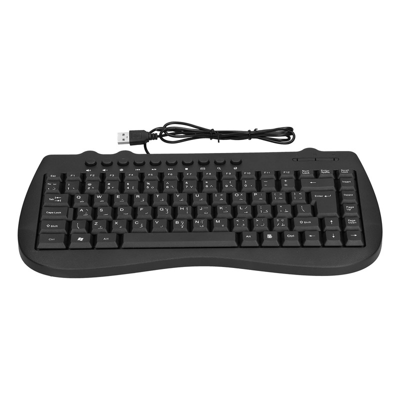 USB Keyboard Durable Plastic 87 Keys KB‑301B Keypads General Ergonomically