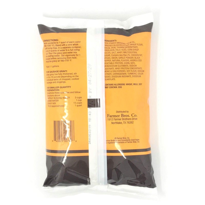 Farmer Brothers Instant Country Gravy Mix, 1.5 lb Bag