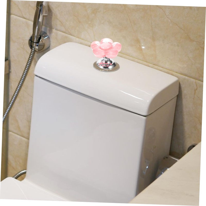 Yardenfun 2 Pcs Toilet Flush Button Handle Replacement Design Push
