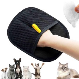 Lyfengdeam Pet Grooming Glove, Double-Sided Mesh,Versatile Grooming Gloves for Washing,Hair Removal and Deshedding Tool (1pcs)