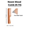 SVATV Handcrafted Neem Wood Comb N-74 (7" 2")