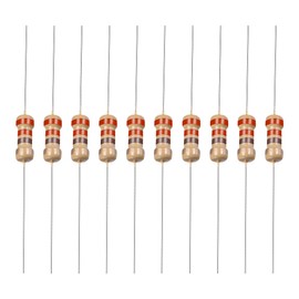 YOKIVE 500pcs Carbon Film Resistors 1/4W 220 Ohm 5% Tolerance Resistors for DIY Electronic Projects 4 Color Bands 45x2.2mm