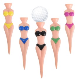 DEARBAG Funny Golf Tees Lady Girls 76 mm / 3 Inch Golf Tees Plastic Golf Tees House Bikini Golf Tees Women's Golf Tees for Golf Training Golf Accessories (5 Pieces)