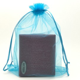 SUNGULF 100pcs Organza Pouch Bag Drawstring 6"x9" 16x22cm Strong Gift Candy Bag Jewelry Party Wedding Favor (Turquoise)