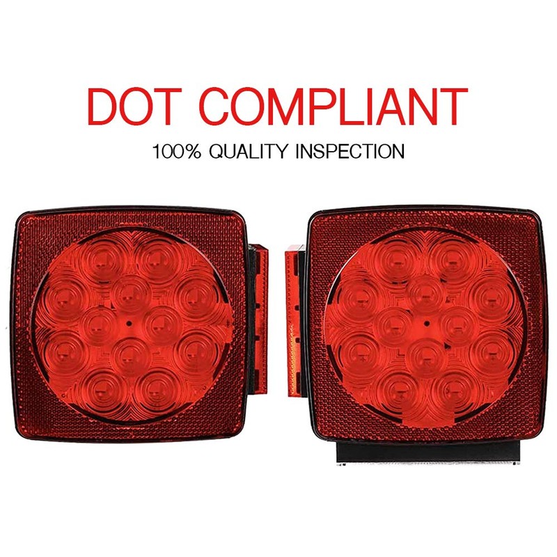 MAXXHAUL 50343 12V LED Submersible Left and Right Trailer Lights
