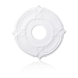 INCREWAY INCREWAY 1Pack Lighting PU Ceiling Medallion Ceiling Cover Plate Ceiling Fan Medallion Home for Light Fixtures Ceiling Light Trim, 12 Inch OD x 3.5 Inch ID