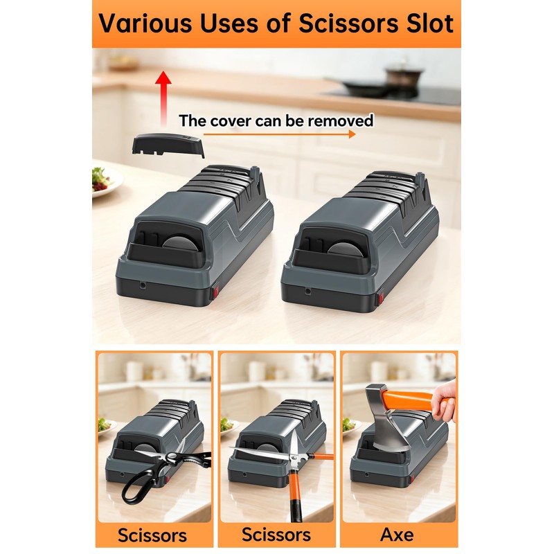 5 in 1 Electric Knife Sharpener Multifunction, Professional Knife Sharpener